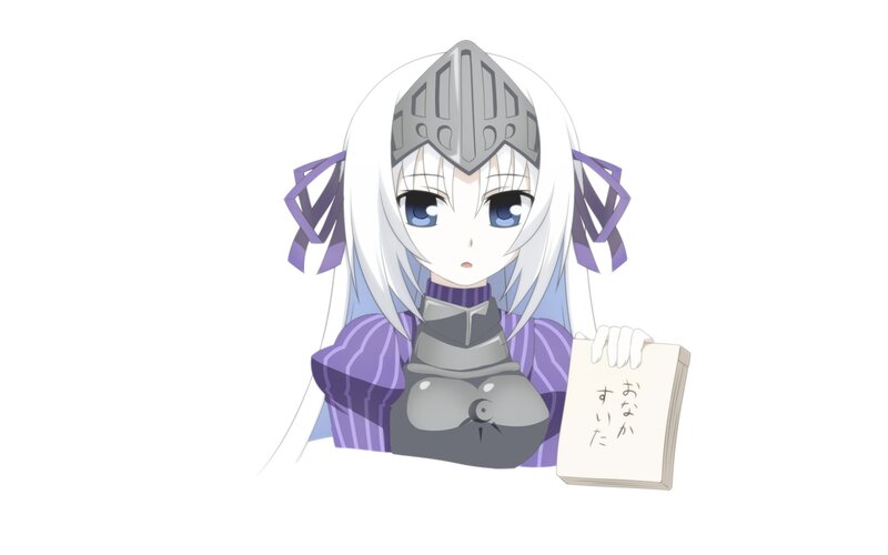 anime girl with note