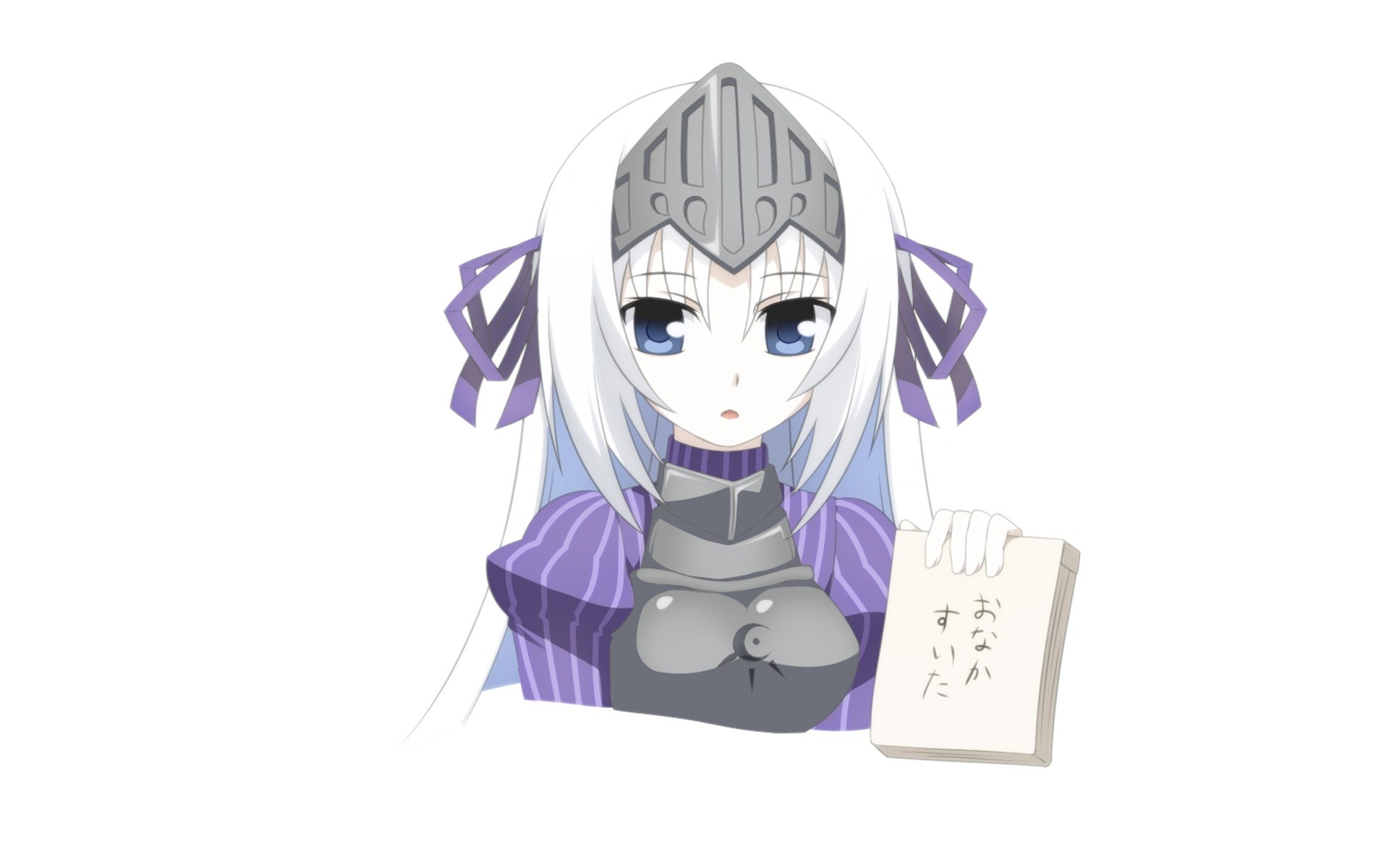 anime girl with note