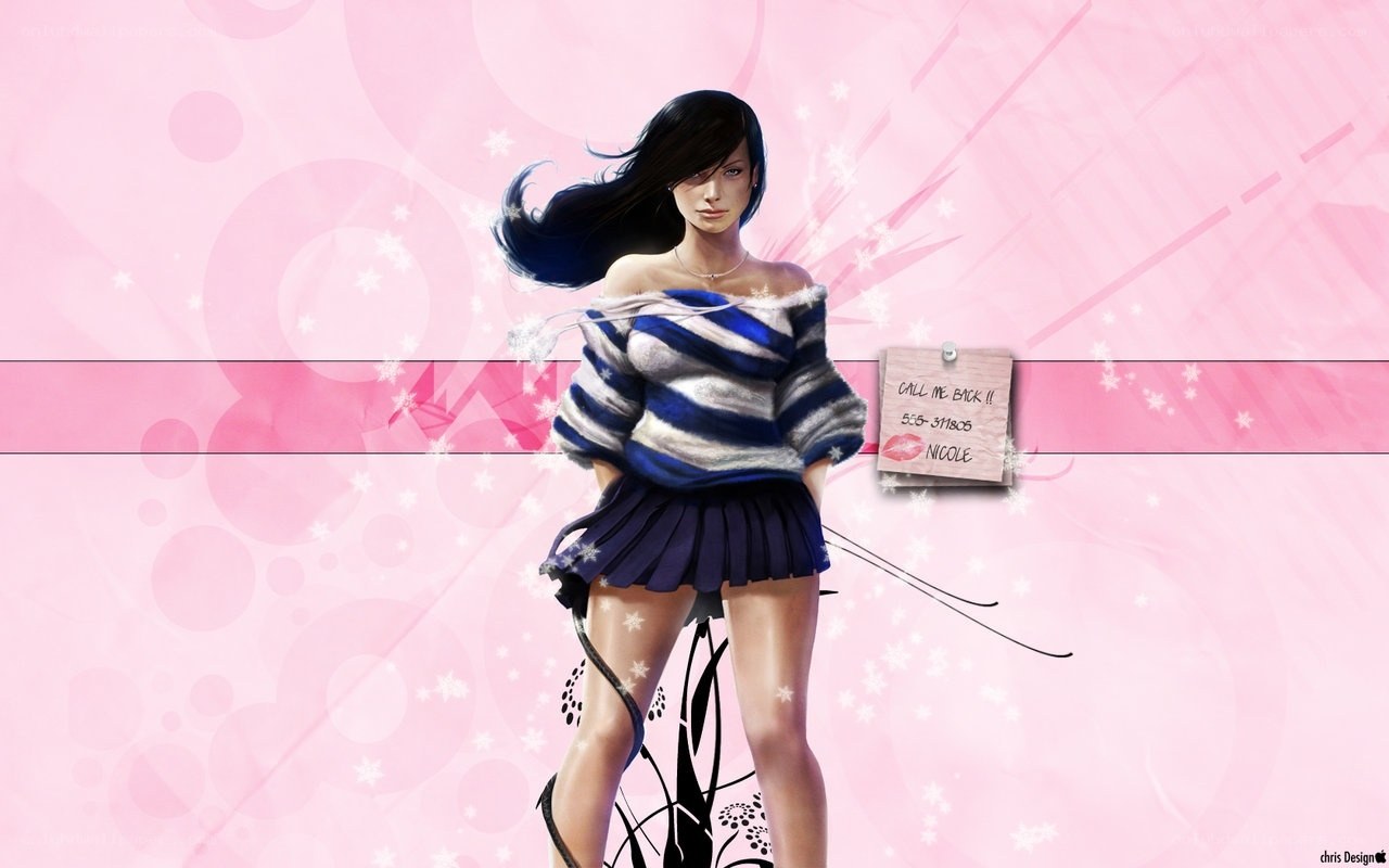 anime girl with note