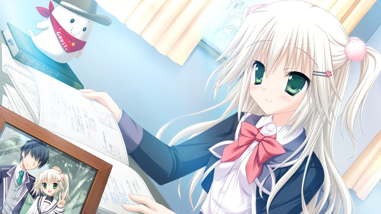 anime girl with notebook