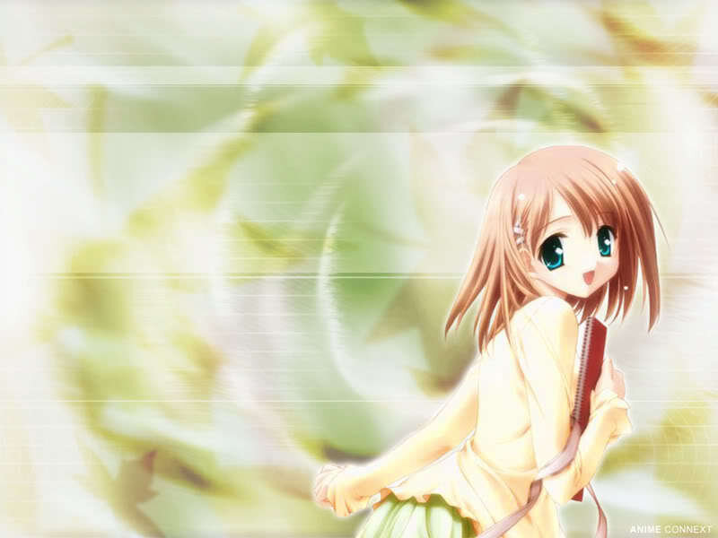 anime girl with notebook