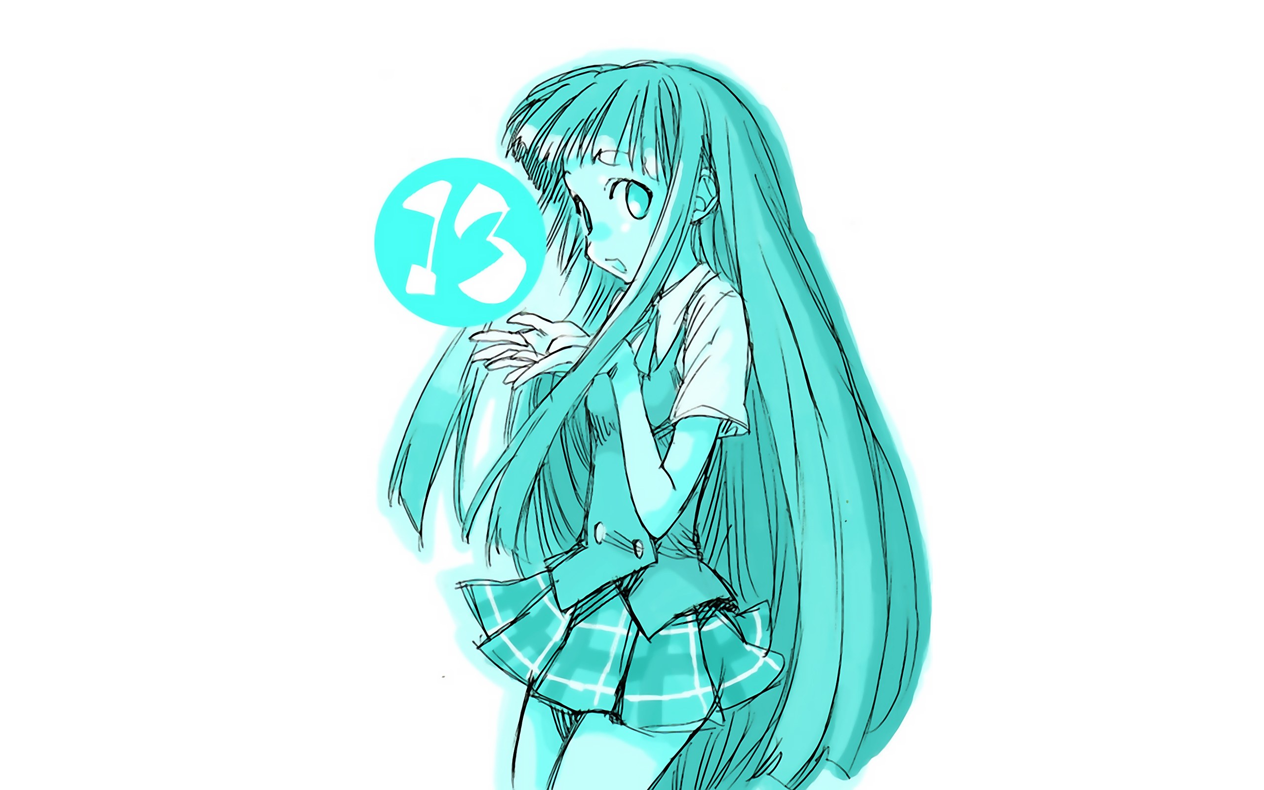 anime girl with number 13