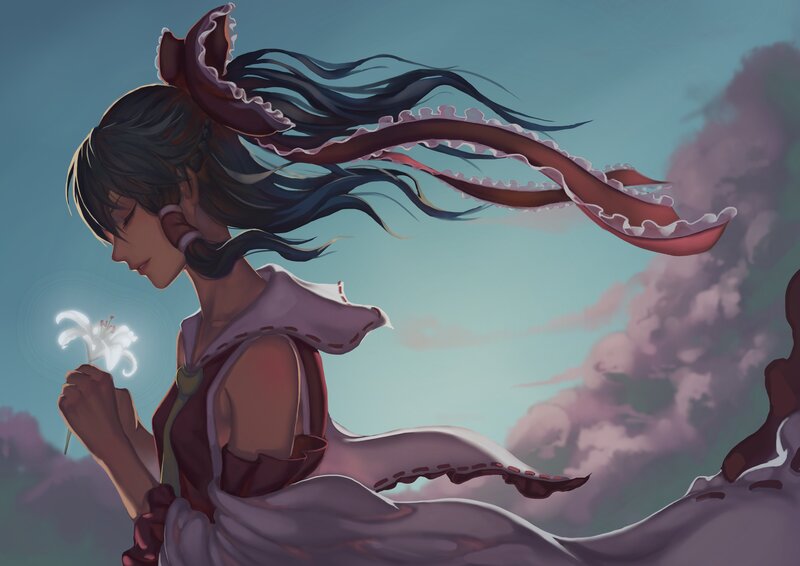 Anime Girl with Octopus Tentacles — Purple