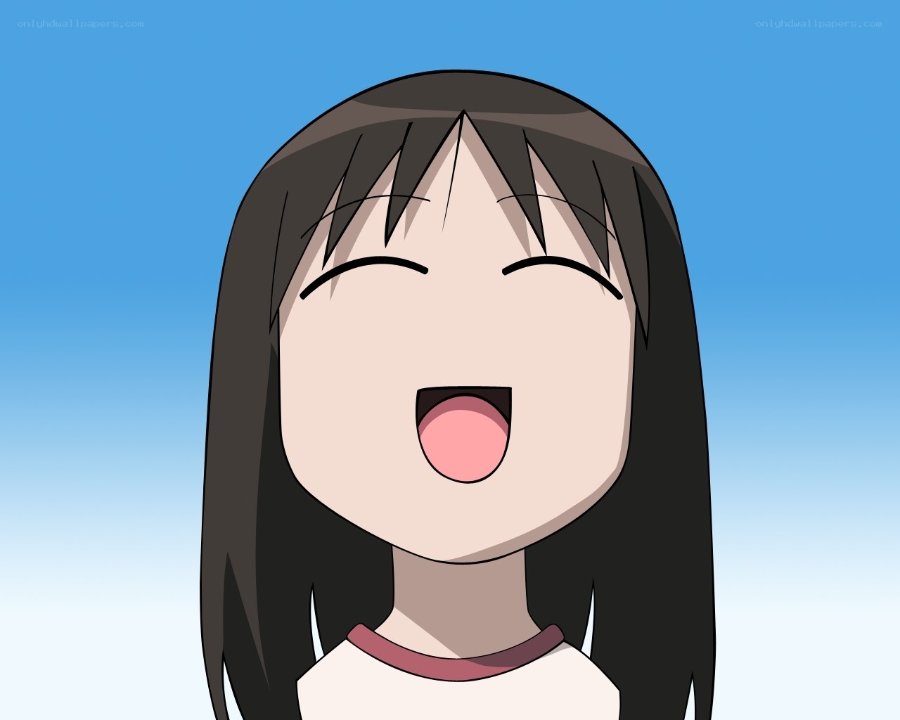 anime girl with open mouth