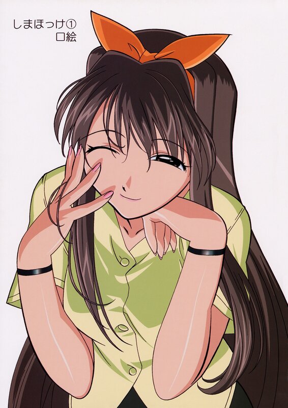 anime girl with orange bow