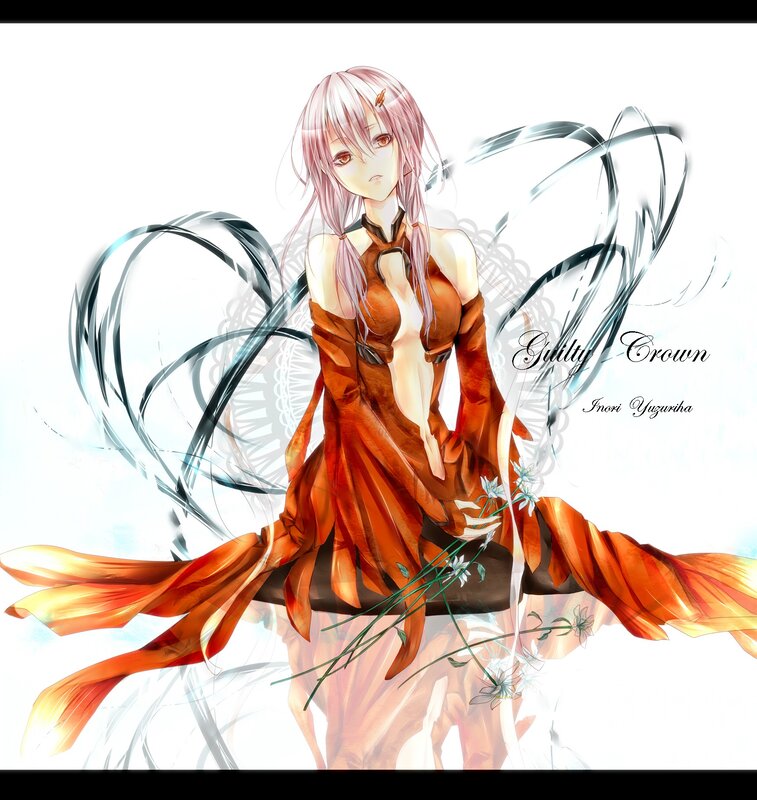 Anime girl with orange dress