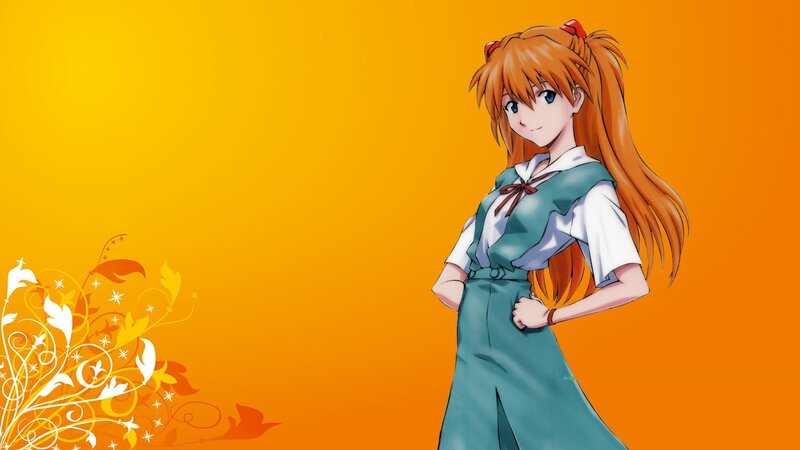 anime girl with orange hair