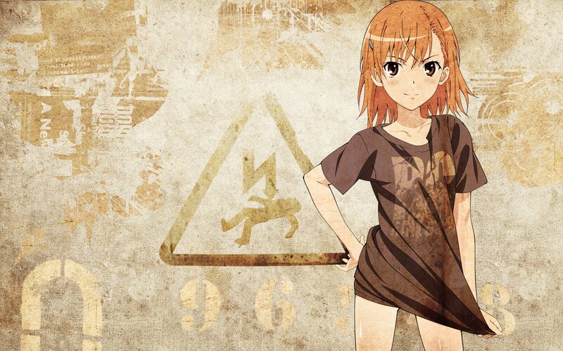 Anime Girl with Orange Hair — Brown, Neutral