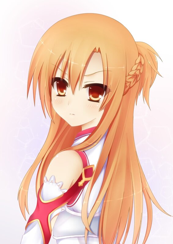 Anime Girl with Orange Hair — Calm, Braided Ponytail