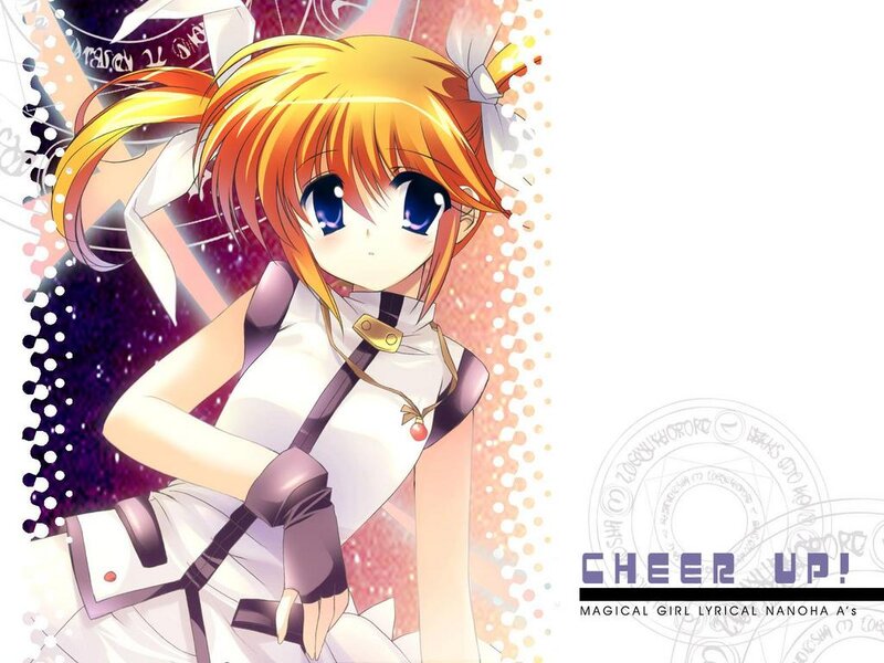 Anime Girl with Orange Hair — Dramatic, Blue Eyes