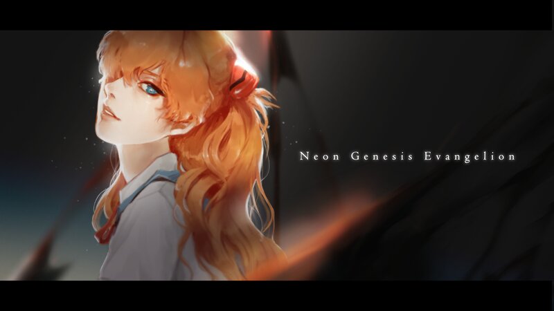 Anime Girl with Orange Hair — Dramatic, Digital Art