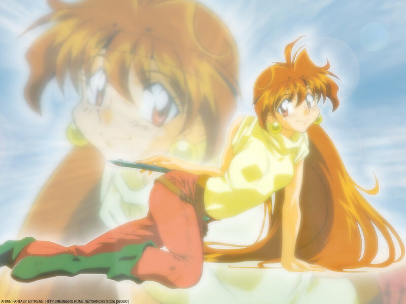 Anime Girl with Orange Hair — Dreamy, Afternoon