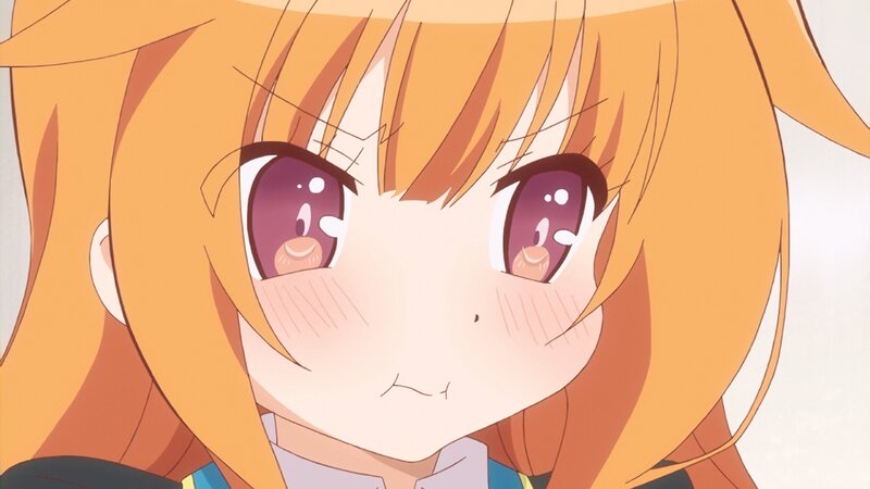 Anime Girl with Orange Hair — Innocent, Eyes