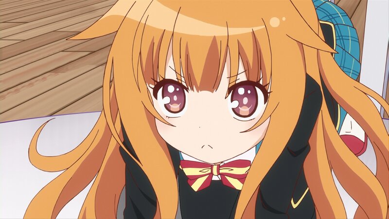 Anime Girl with Orange Hair — Innocent, School Uniform