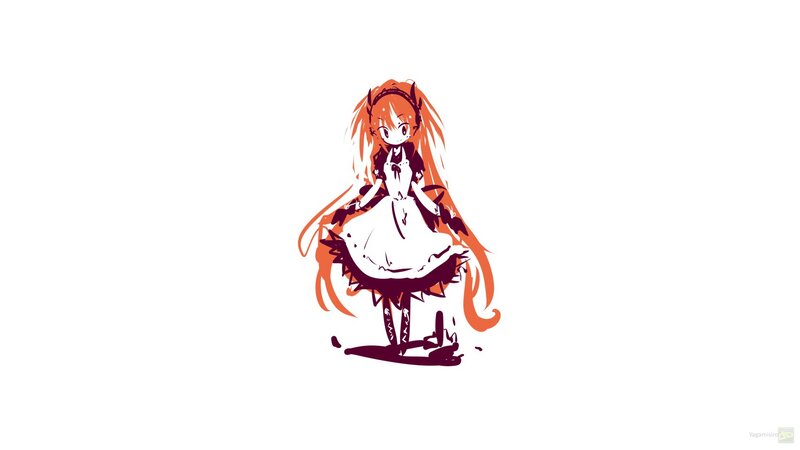 Anime Girl with Orange Hair — Neutral, Manga