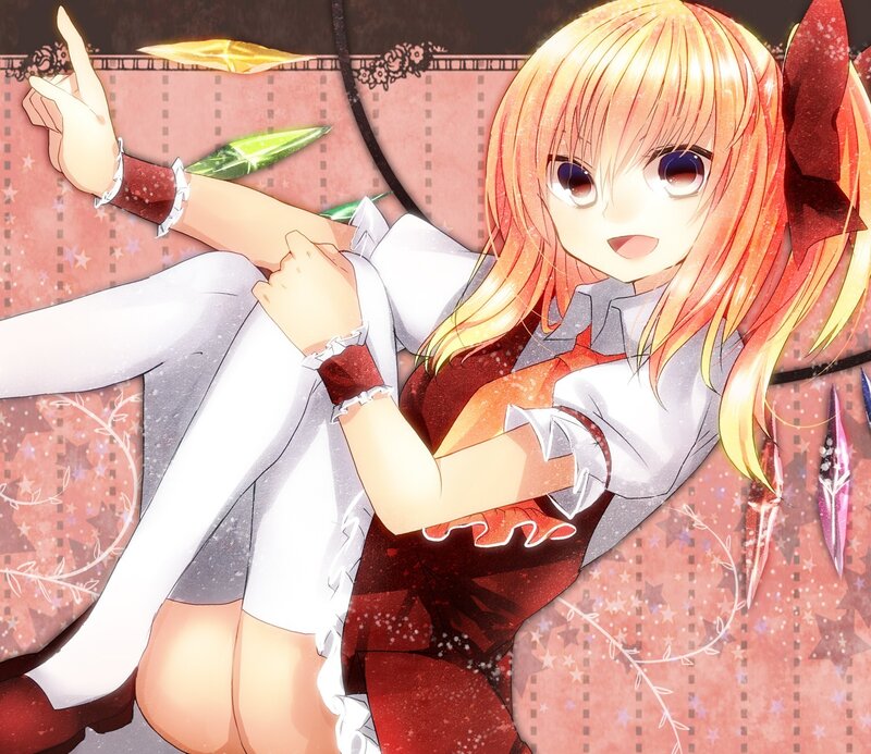 Anime Girl with Orange Hair — Playful, Magic Crystals