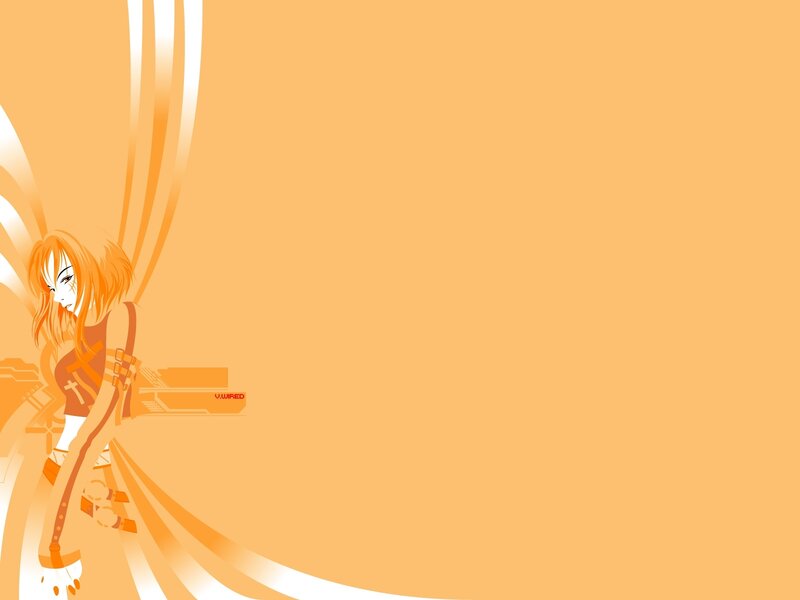 anime girl with orange hair