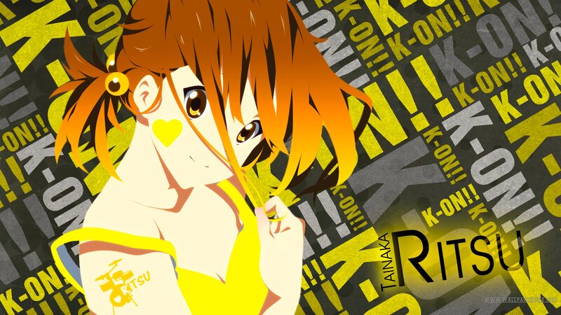 Anime Girl with Orange Hair — Yellow, Energetic