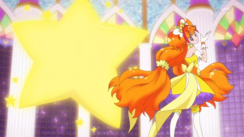 Anime Girl with Orange Hair — Yellow, Magical
