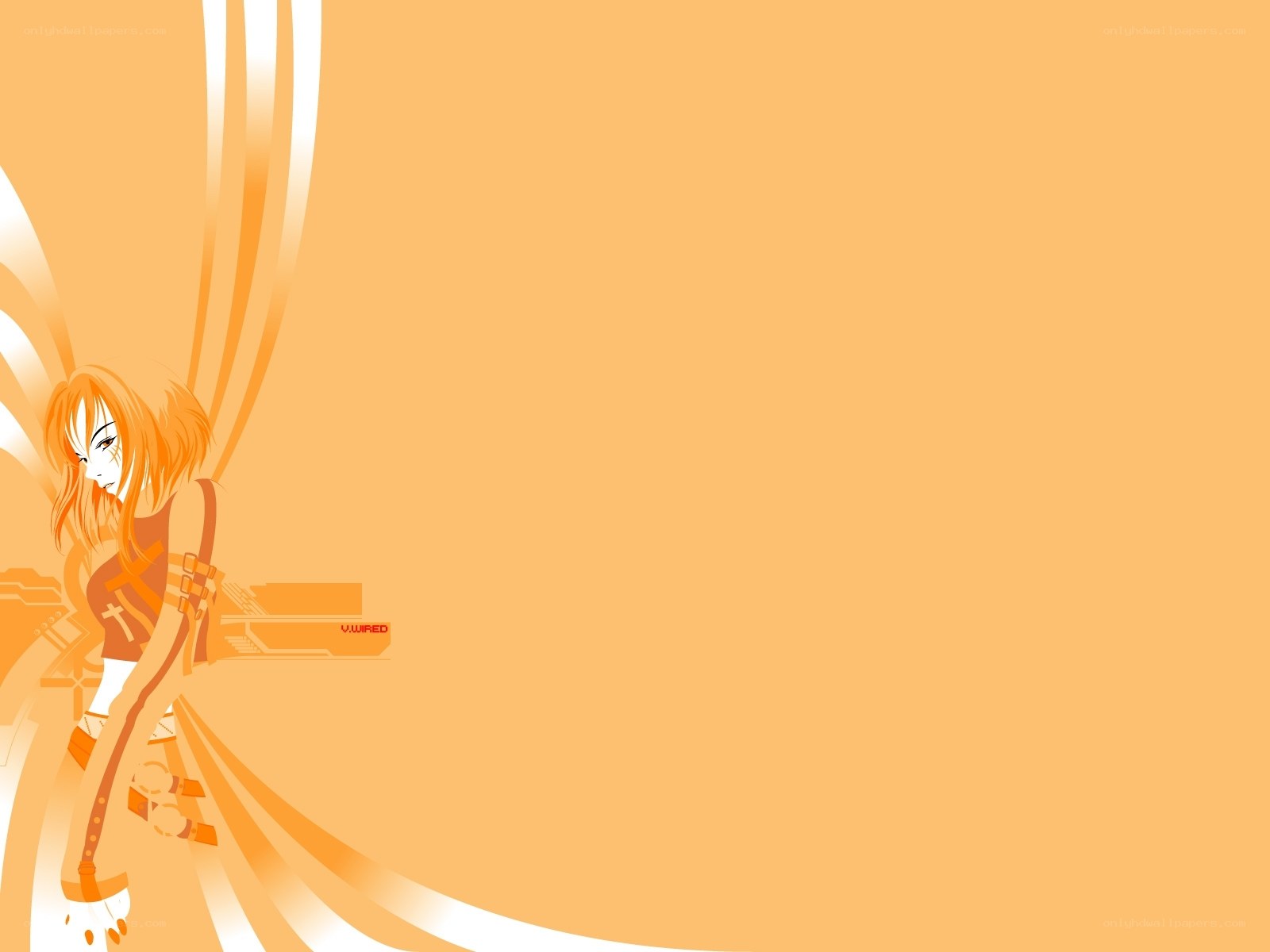 anime girl with orange hair