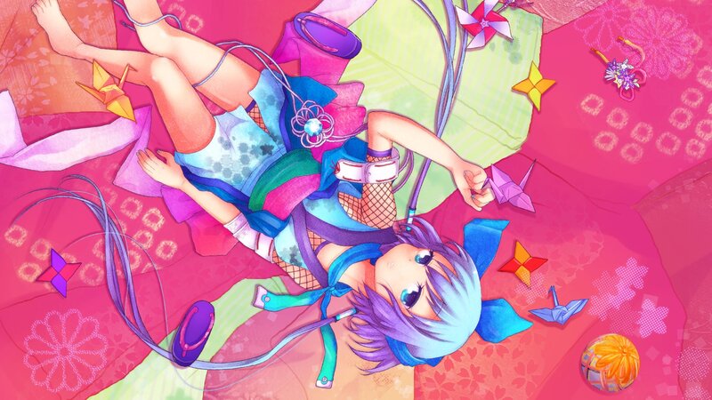 anime girl with origami