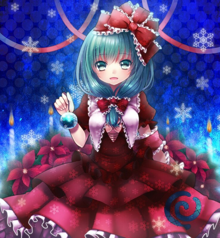 anime girl with ornament