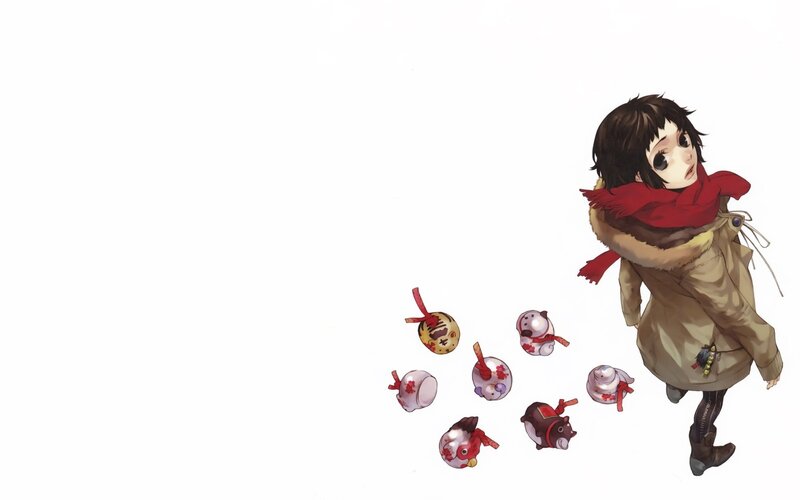 anime girl with ornaments