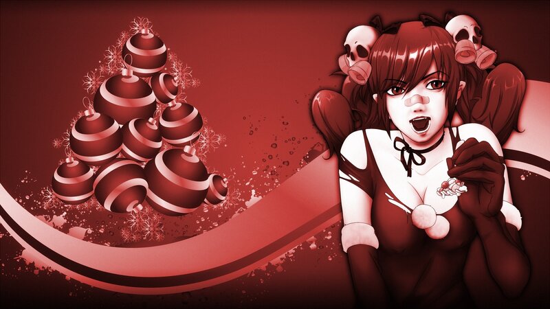 anime girl with ornaments