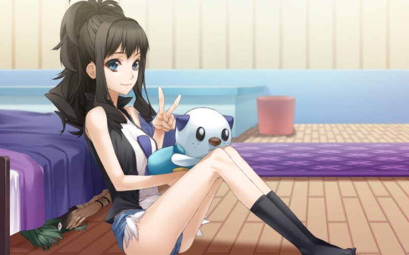 Anime Girl with Otter