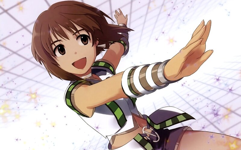 anime girl with outstretched arms