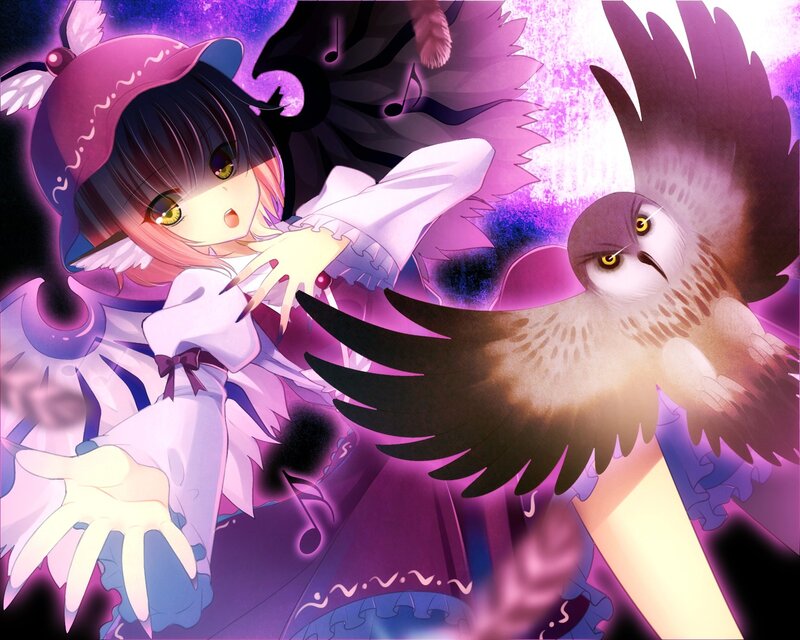 anime girl with owl