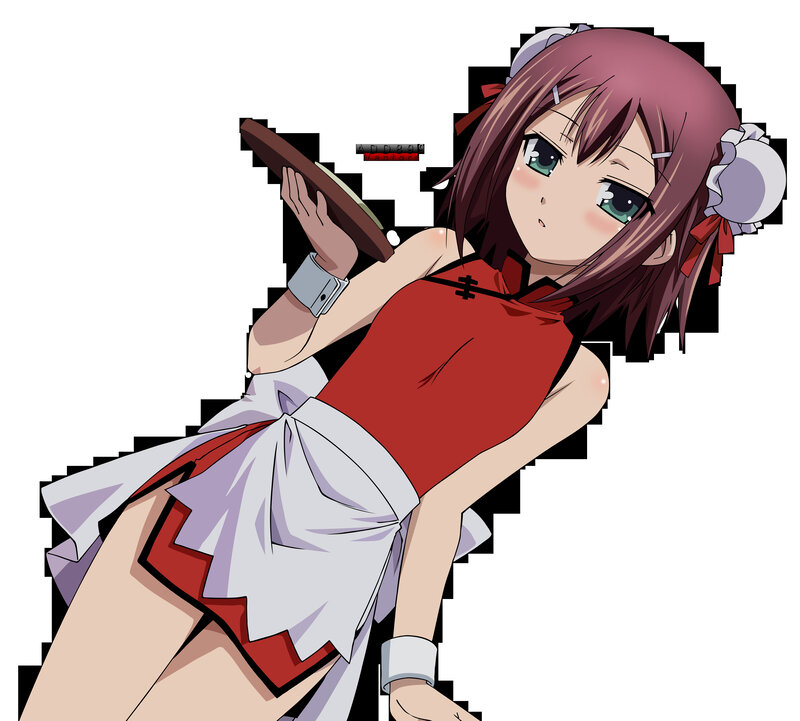 anime girl with paddle