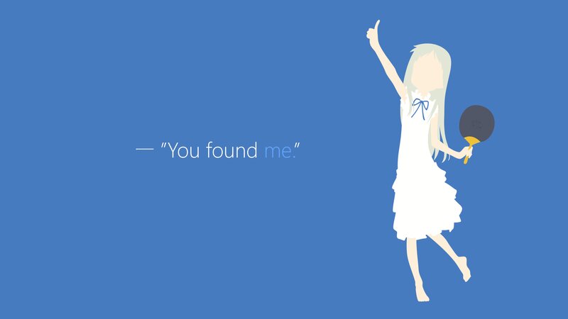 Anime Girl with Paddle — Blue
