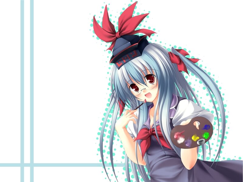 Anime Girl with Paint Palette