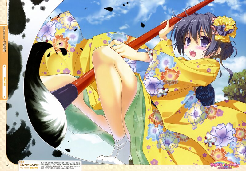 Anime girl with paintbrush