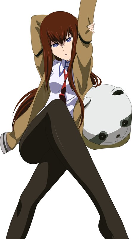 anime girl with panda helmet