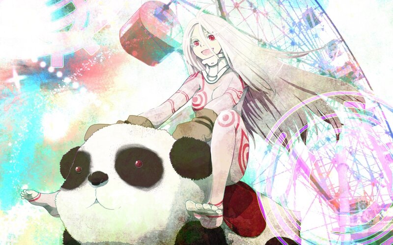 Anime girl with panda