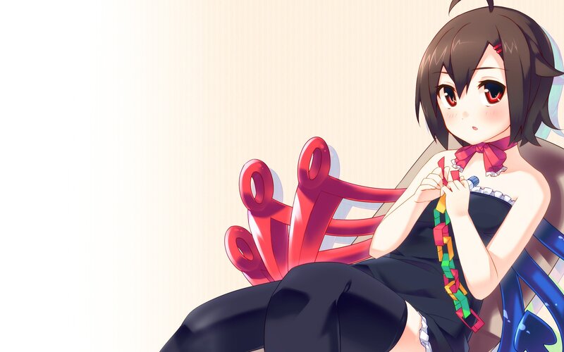 anime girl with paper chain