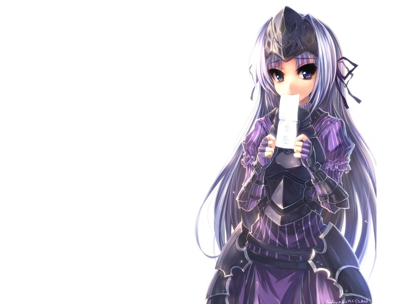 Anime Girl with Paper