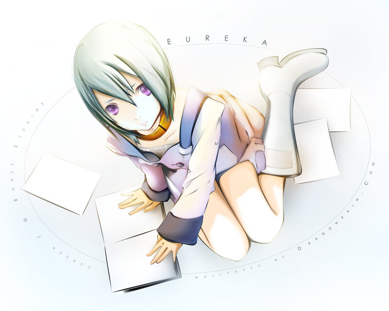 Anime girl with papers