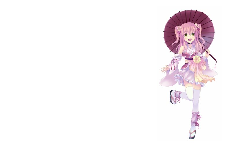 anime girl with parasol