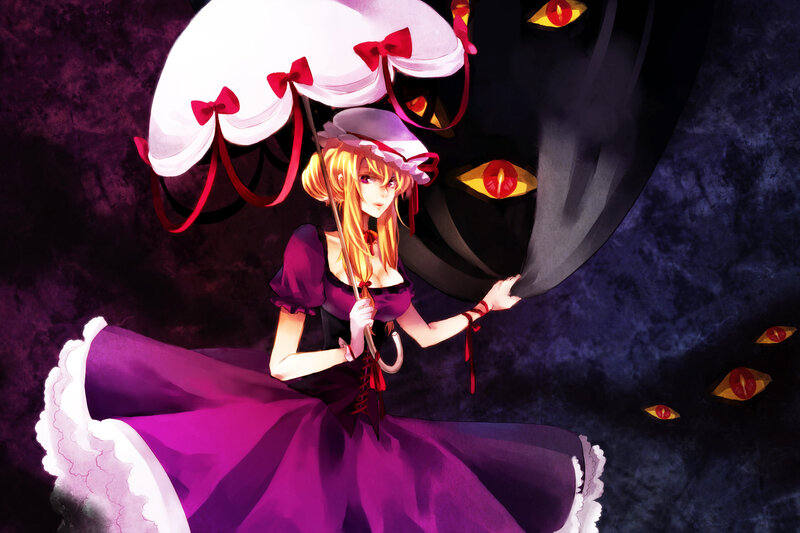 anime girl with parasol