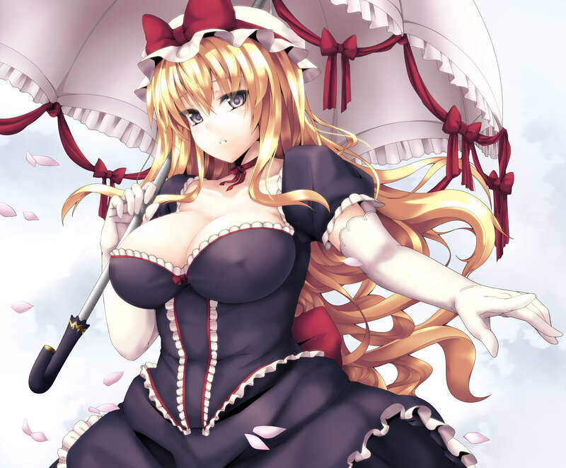 anime girl with parasol