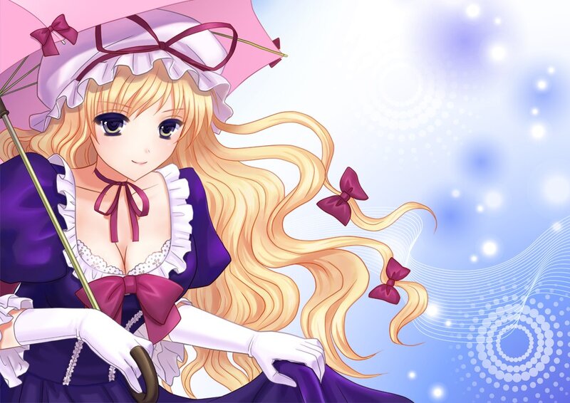 anime girl with parasol