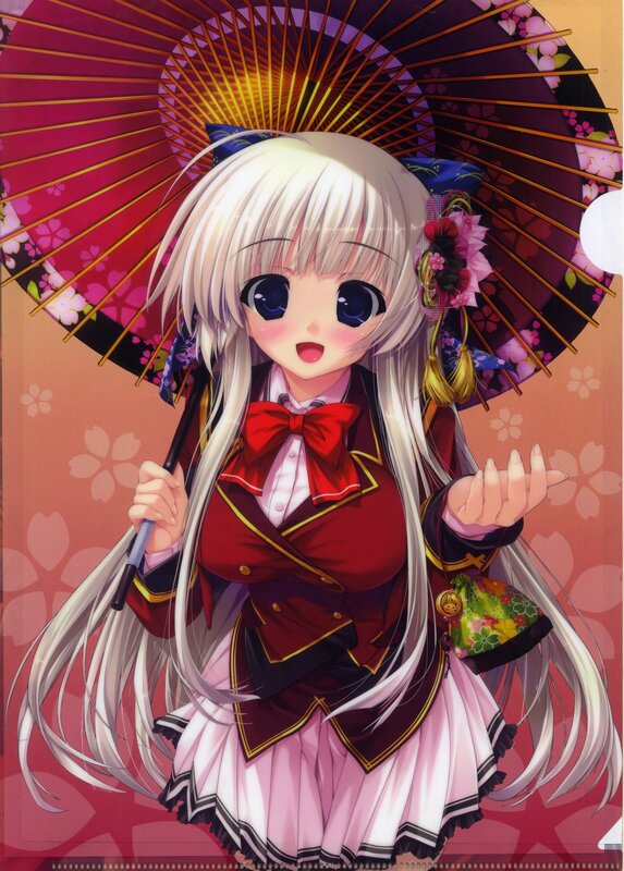 Anime girl with parasol