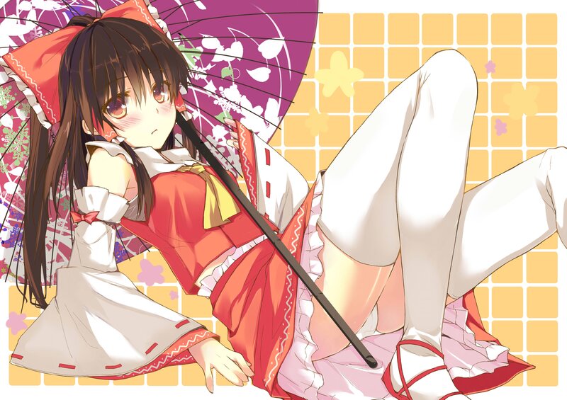 anime girl with parasol