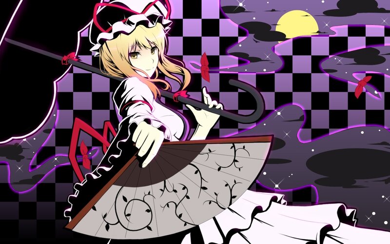 anime girl with parasol