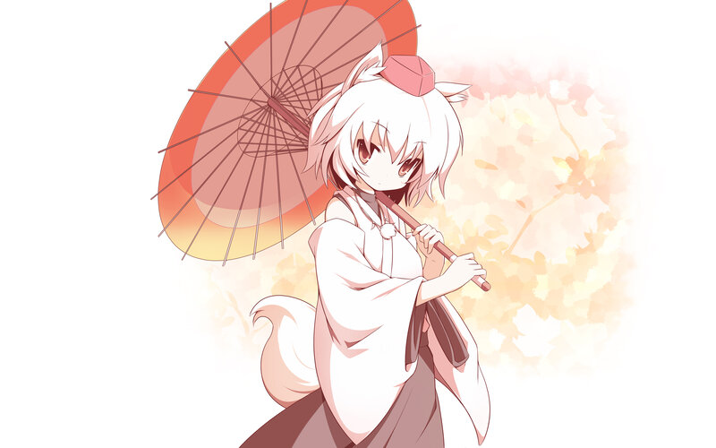 anime girl with parasol
