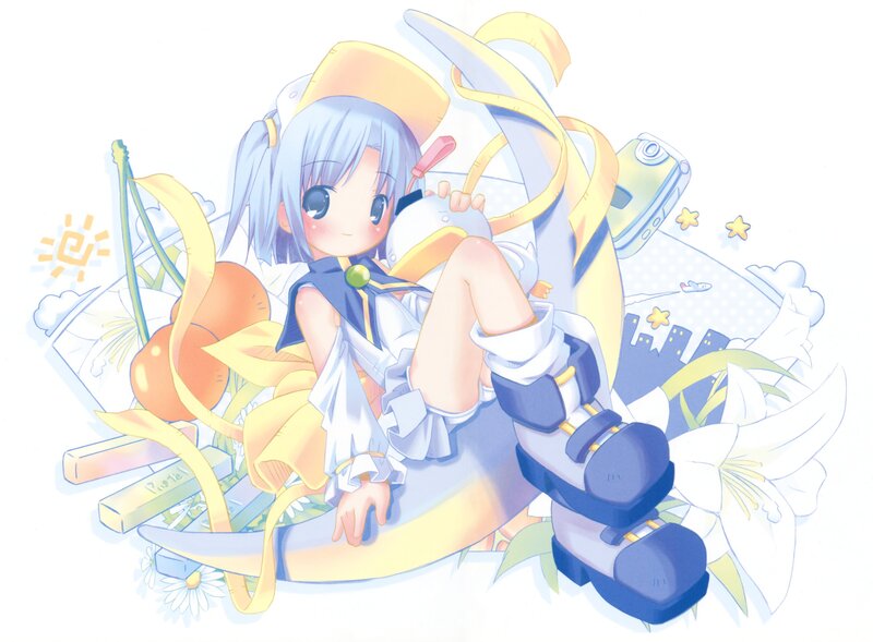 anime girl with pastel colors