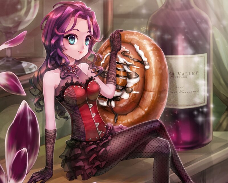 Anime Girl with Pastry